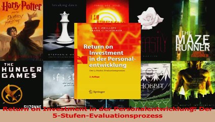 Download Video: Lesen  Return on Investment in der Personalentwicklung Der 5StufenEvaluationsprozess Ebook Frei