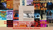 Lesen  Die 600 wichtigsten Fragen und Antworten zum Personalmanagement Das FAQ zum HRM Vom Ebook Frei