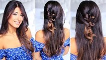 Knotted Half-Up Half-Down Hairstyle