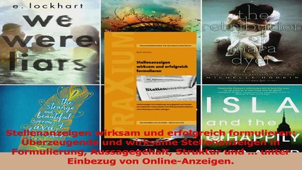 Lesen  Stellenanzeigen wirksam und erfolgreich formulieren Überzeugende und wirksame Ebook Online