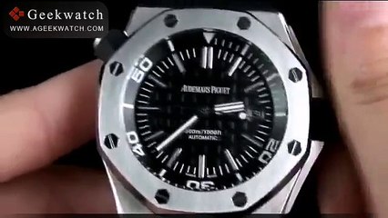 Audemars Piguet AP0152 Royal Oak Diver Auto SS RU Black A2824
