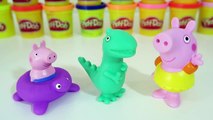 disney Peppa Pig Bath Squirters Toys Featuring Peppa Pig, George, Mr. Dinosaur and Play-Doh!