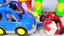 cars Peppa Pig Toy Cars LEGO DUPLO Spiderman Toys Toy Review Police Car Superheros Cookie Monster