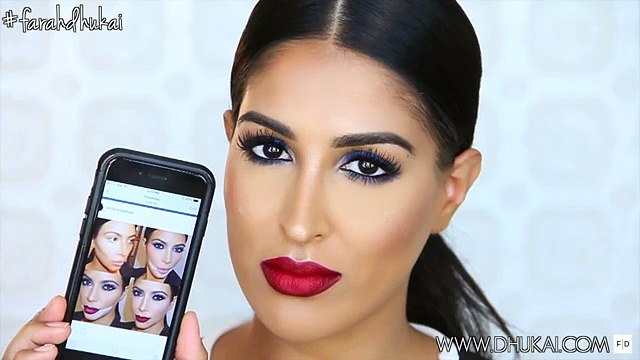 Kim Kardashian Blue Smokey Eye Red Lip - Mario Dedivanovic Makeup Tutorial