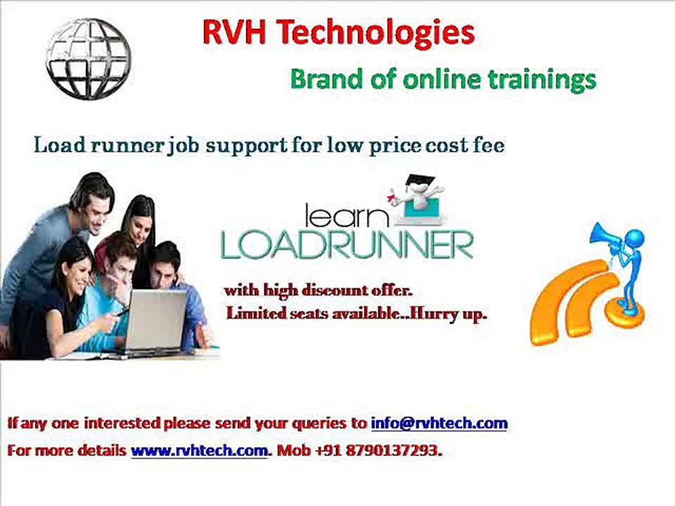 Load runner Job support for low fees price cost