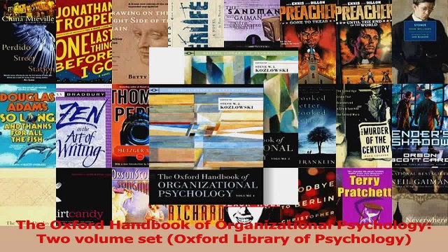 PDF Download The Oxford Handbook of Organizational Psychology Two volume set Oxford Library of PDF Full Ebook