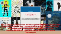 Download  Die Auswirkungen von Führungsstilen Eine Studie mit Organisationen der Größenordnungen PDF Frei