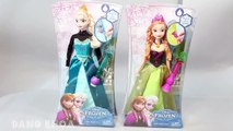 Đồ chơi búp bê công chúa Elsa và Anna mặc váy biến đồi hoa văn rất đẹp