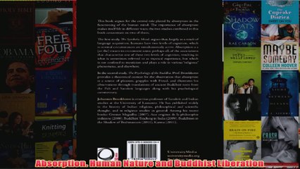 Absorption Human Nature and Buddhist Liberation