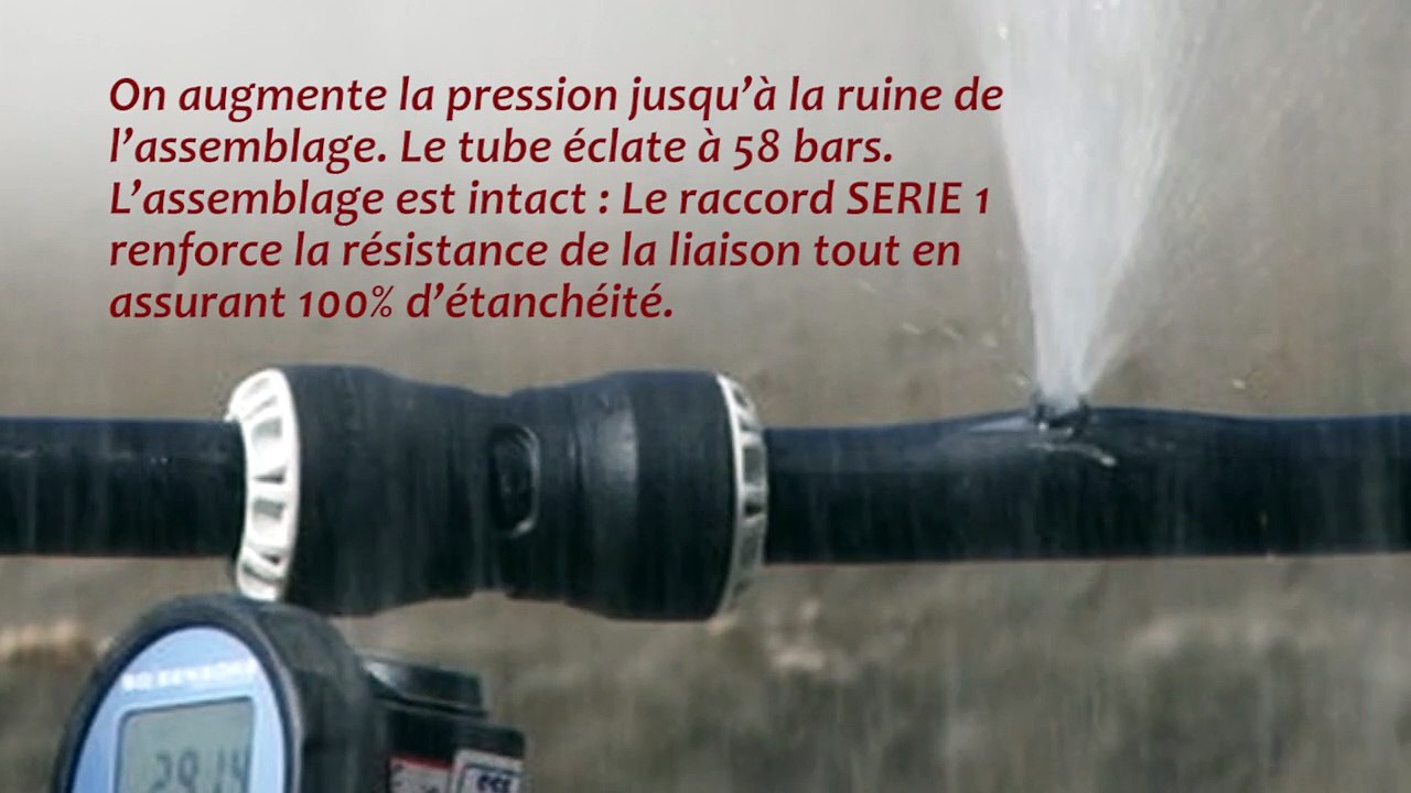 Raccord PLASSON Série 1 - Essais de ruine