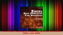 Excel Best Practices for Business Covers Excel 2003 2002 and 2000 Read Online