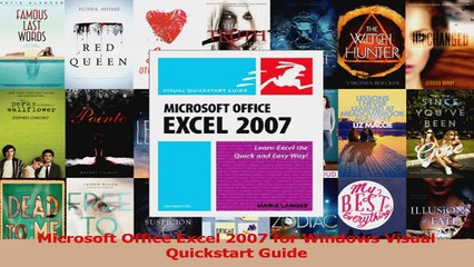 Microsoft Office Excel 2007 for Windows Visual Quickstart Guide PDF