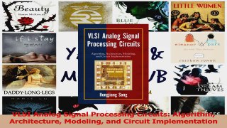 PDF Download  VLSI Analog Signal Processing Circuits Algorithm Architecture Modeling and Circuit Download Full Ebook