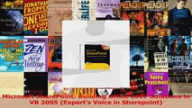Microsoft SharePoint Building Office 2007 Solutions in VB 2005 Experts Voice in PDF