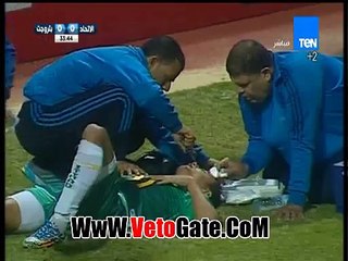 ."عملية جراحية"لـ لاعب الاتحاد خلال مباراه بتروجيت بأرض الملعب