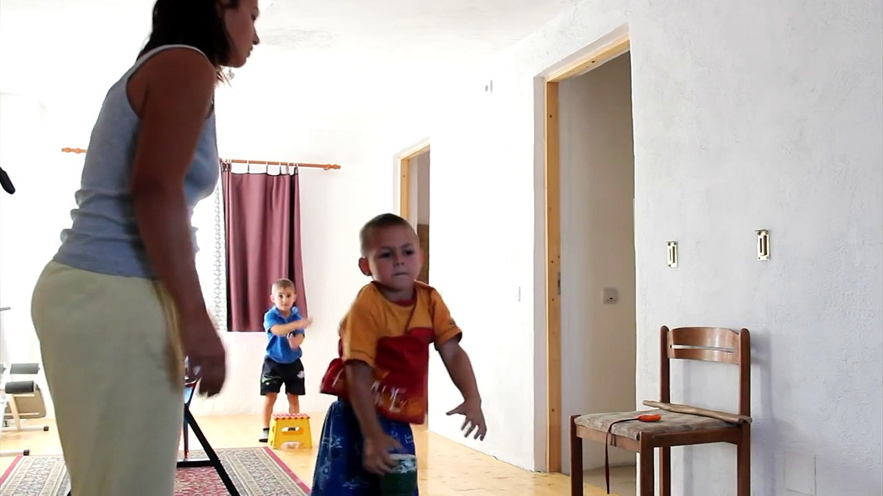 Giuliano is assisted by mommy