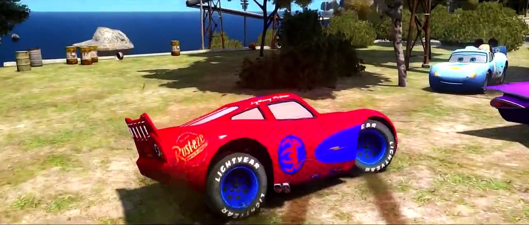 Lightning McQueen Spiderman Ramone Dinoco & Mickey Mouse & Hulk (Marvel) have Fun Disney Pixar Cars , HD online free 2016