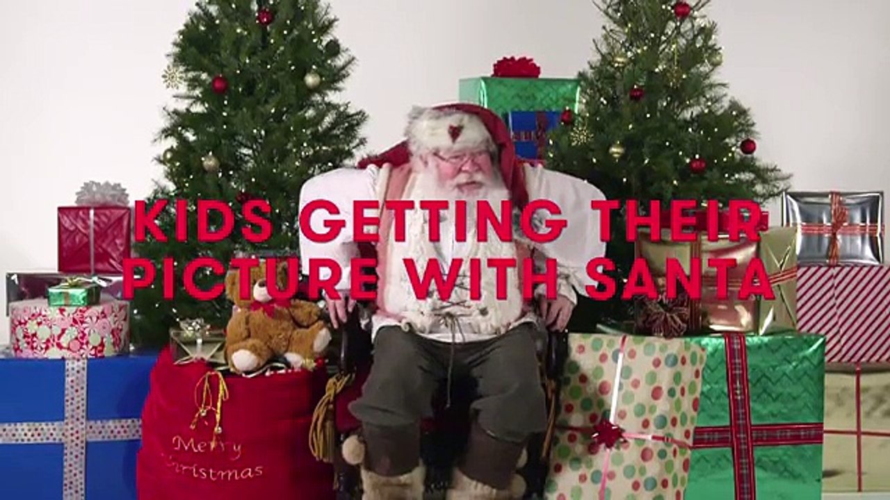 En cámara lenta mira las reacciones de los niños al ver a Santa Claus