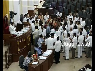 YCP MLA's behaviour in AP Assembly on Chandrababu Naidu
