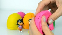 Disney Play doh Kinder Surprise eggs Peppa pig Toys Minions 2015 Monsters Mike Wazowski Dora The Exp