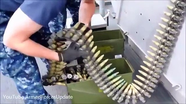 SUPER DEADLY US Navy Phalanx CIWS Gatling Gun fires on RC Boat