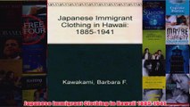 Japanese Immigrant Clothing in Hawaii 18851941