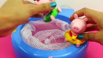 GEORGE NEW Peppa Pig Bath Set Play doh Daddy Pig George Pool party toy episode 2015