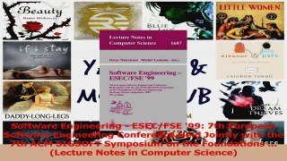 Software Engineering  ESECFSE 99 7th European Software Engineering Conference Held Read Online