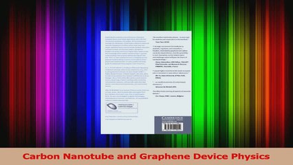 PDF Download  Carbon Nanotube and Graphene Device Physics Read Online