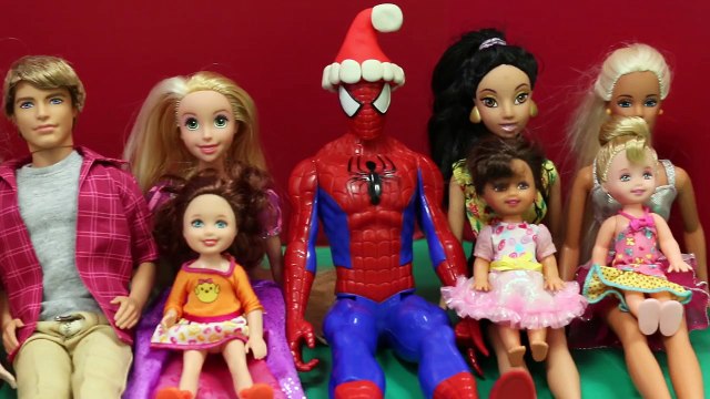 Christmas Silent Night with Disney Frozen Elsa Barbie Dolls Peppa Pig and Mickey Mouse Toys