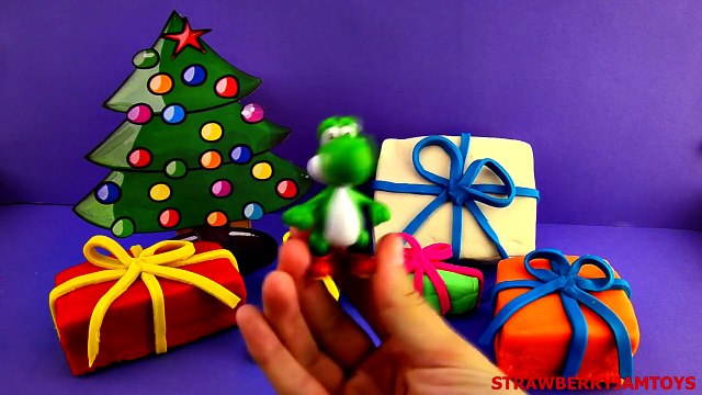 Frozen Play Doh Shopkins Barbie MLP Finding Nemo Yoshi Christmas Surprise Eggs StrawberryJamToys