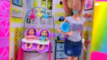 Barbie Babysitting Baby Twins Color Change Water Bath Play Video Babysitter Playset Cookie