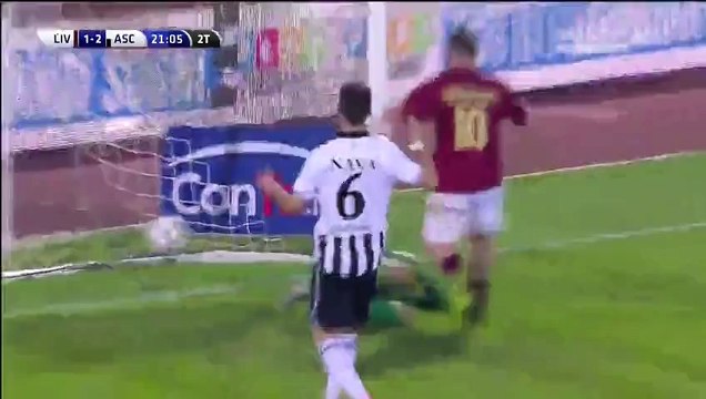 Valerio Nava OwnGoal Italy Serie B - 23.12.2015, Livorno Calcio 1-2 Ascoli Calcio