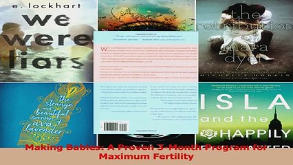 PDF Download  Making Babies A Proven 3Month Program for Maximum Fertility Read Online