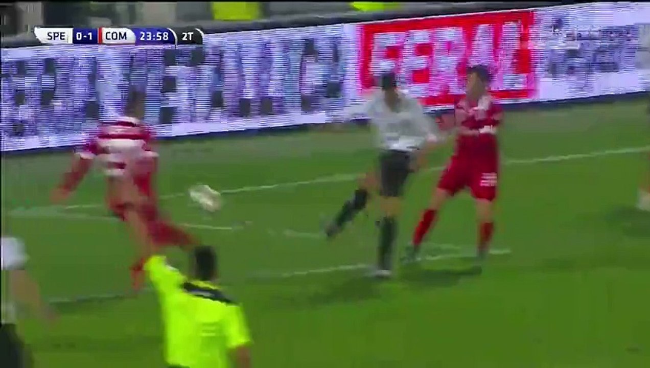 Spezia Calcio 1-1 Calcio Como - Nenè Penalty Goal Italy Serie B - 23.12.2015