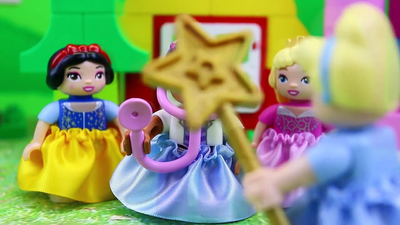 Doc McStuffins Duplo Lego Career Day Becomes a Superhero with Batman and Superman and a Policeman