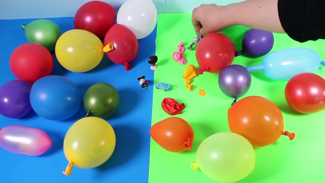 Surprise Balloons with Toys Mickey Mouse Spider-Man Peppa Pig Angry Birds Disney Princess Eggs