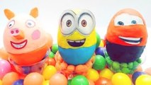 Learn Colors for Children Giant Play doh Surprise Eggs Toys Ball Pit Educational show lear