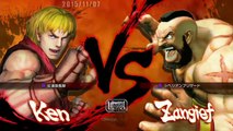 MichaelTan (Ken) vs Hagejin (Zangief) - USF4 - TL5A Round8 Battle2