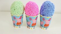 Peppa Pig Foam clay Surprise Eggs Ice Cream cups Disney Barbie Dora Spiderman