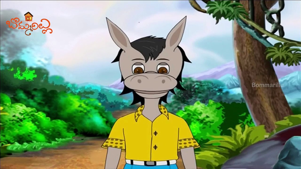 Lion, Fox and Ass Moral Stories for Children | Story for kids | Telugu Animated Short Stor