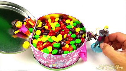 Skittles Surprise Hide & Seek Game Dora the Explorer & Disney Frozen Toys