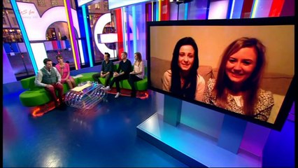 ALEX JONES: : BBC ONE The One Show 12 March 2014 3 Blue Johns