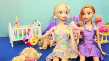 ELSA DAYCARE Play-Doh Barbie FROZEN PARODY PEPPA PIG Part 2 Anna Maleficent Babysit AllToyCollector