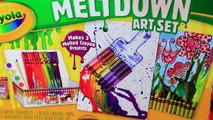MELTING CRAYONS! Crayola Meltdown Art Set   Fun Paintings DIY Crafts for Kids DisneyCarToy