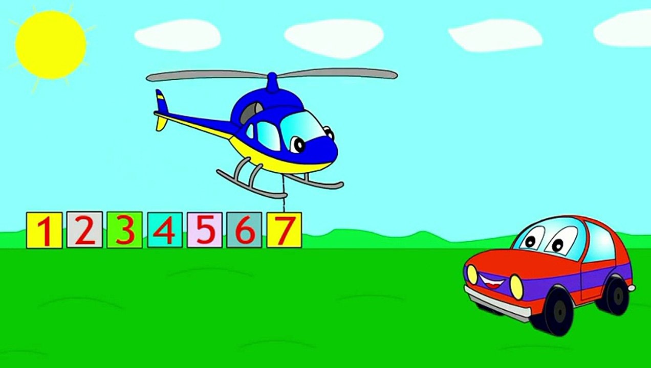 Cartoon about Marik the car and a helpful helicopter Marik the car is learning numbers!
