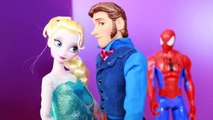 princess anna Play Doh Frozen Elsa Married DisneyCarToys Spiderman Hans kiddnaps Elsa