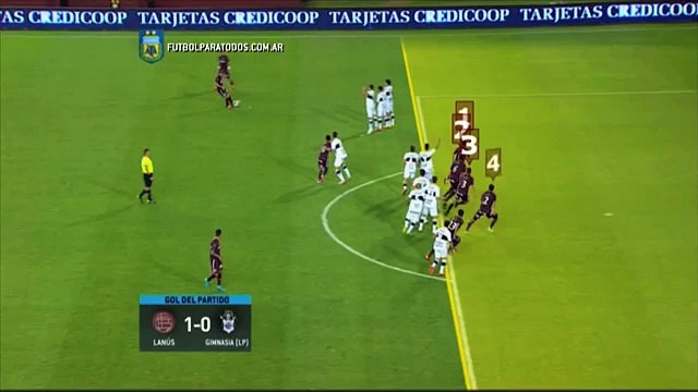 La polémica del gol de Velázquez. Lanús 1 - Gimnasia 0. Liguilla Pre-Sudamericana 2015. FPT.
