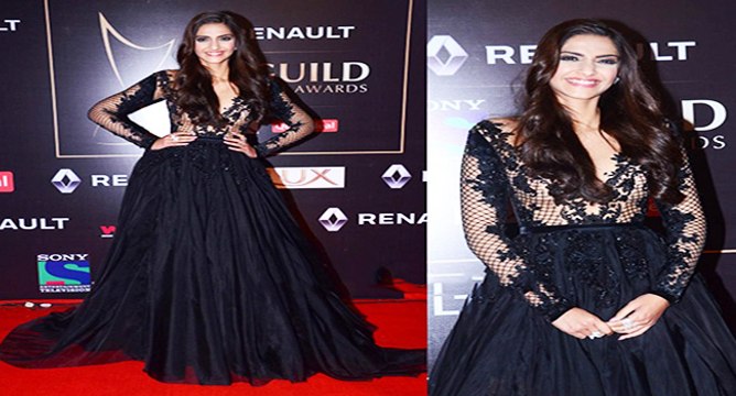 Sonam Kapoor looks Pretty & Cute At Star Guild Awards 2015 | Bollywood Gossips