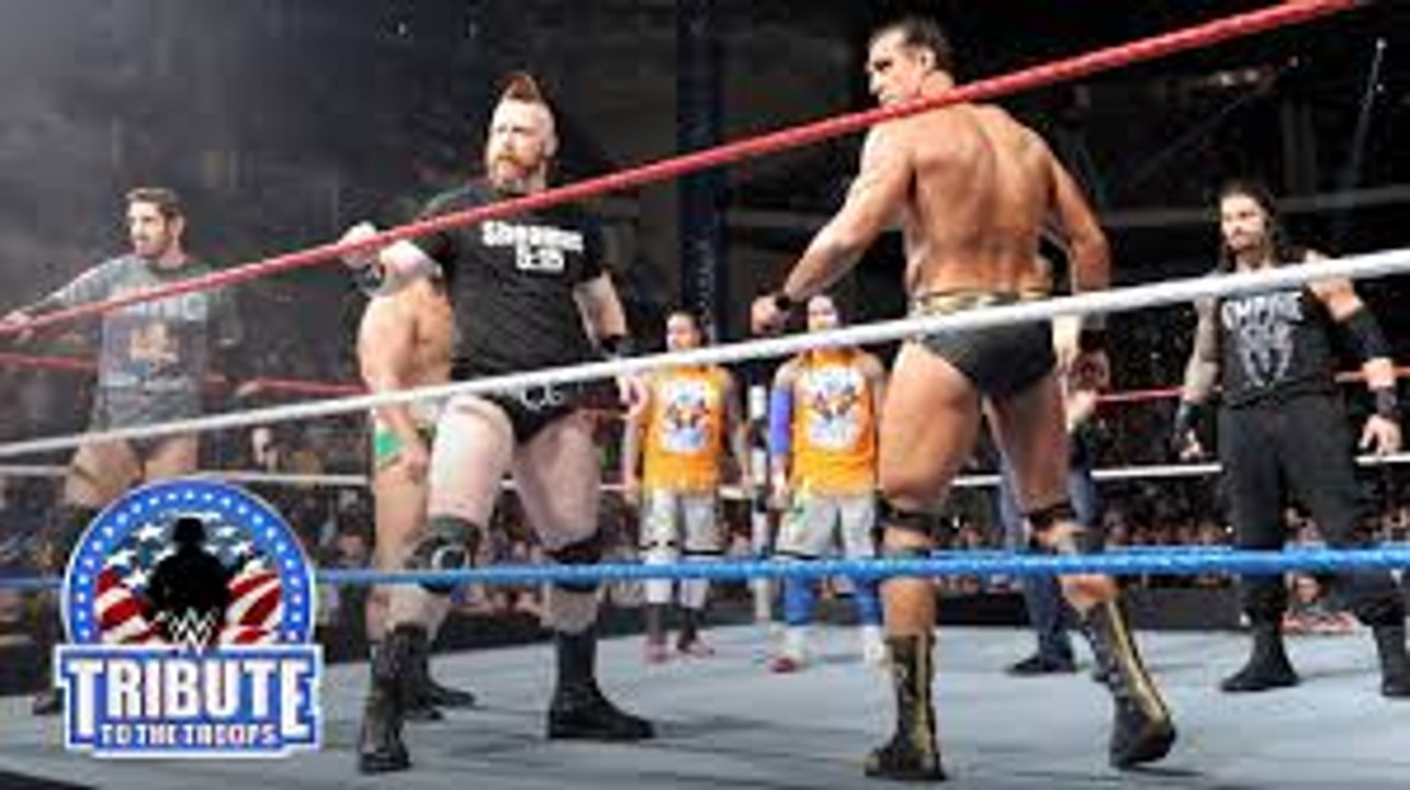 Roman Reigns, Dean Ambrose and The Usos kick off the tribute WWE Tribute to the Troops 2015